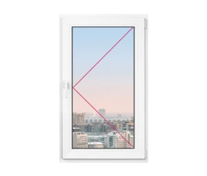 Одностворчатое окно Rehau Delight Decor 500x800 - фото - 1