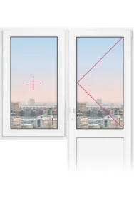 Балконный блок Rehau Blitz 1850x2150 - 1 Балконный блок Rehau Blitz 1850x2150 - фото - 1